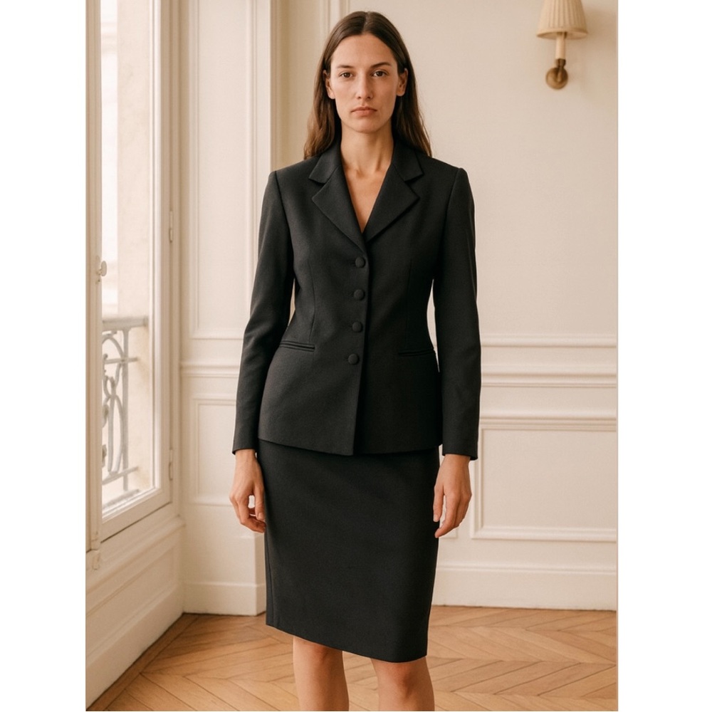 Burberry Vintage Black Wool Blazer Size‎ 48